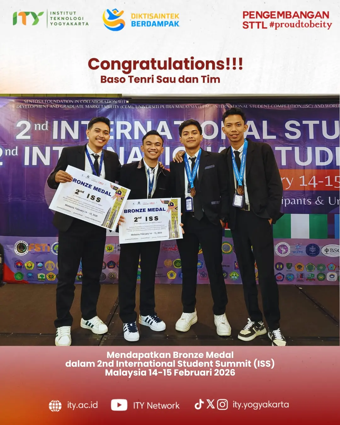 Membanggakan Mahasiswa ITY Raih Bronze Medal di Malaysia